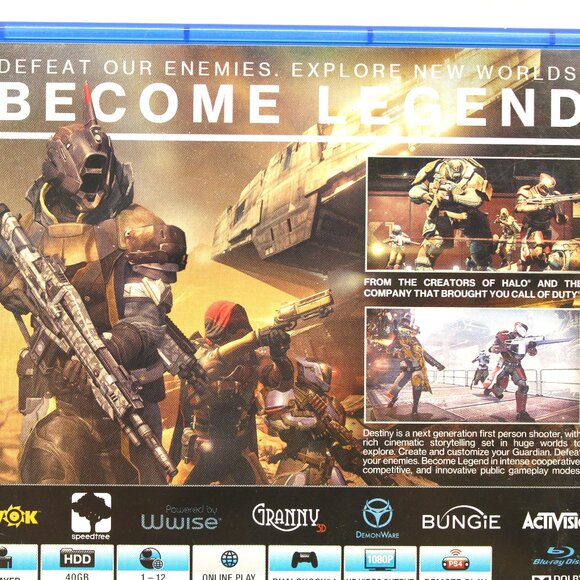 Destiny PS4 PlayStation 4 Video Game Disc & Case 2014 TESTED! - Picture 5 of 7